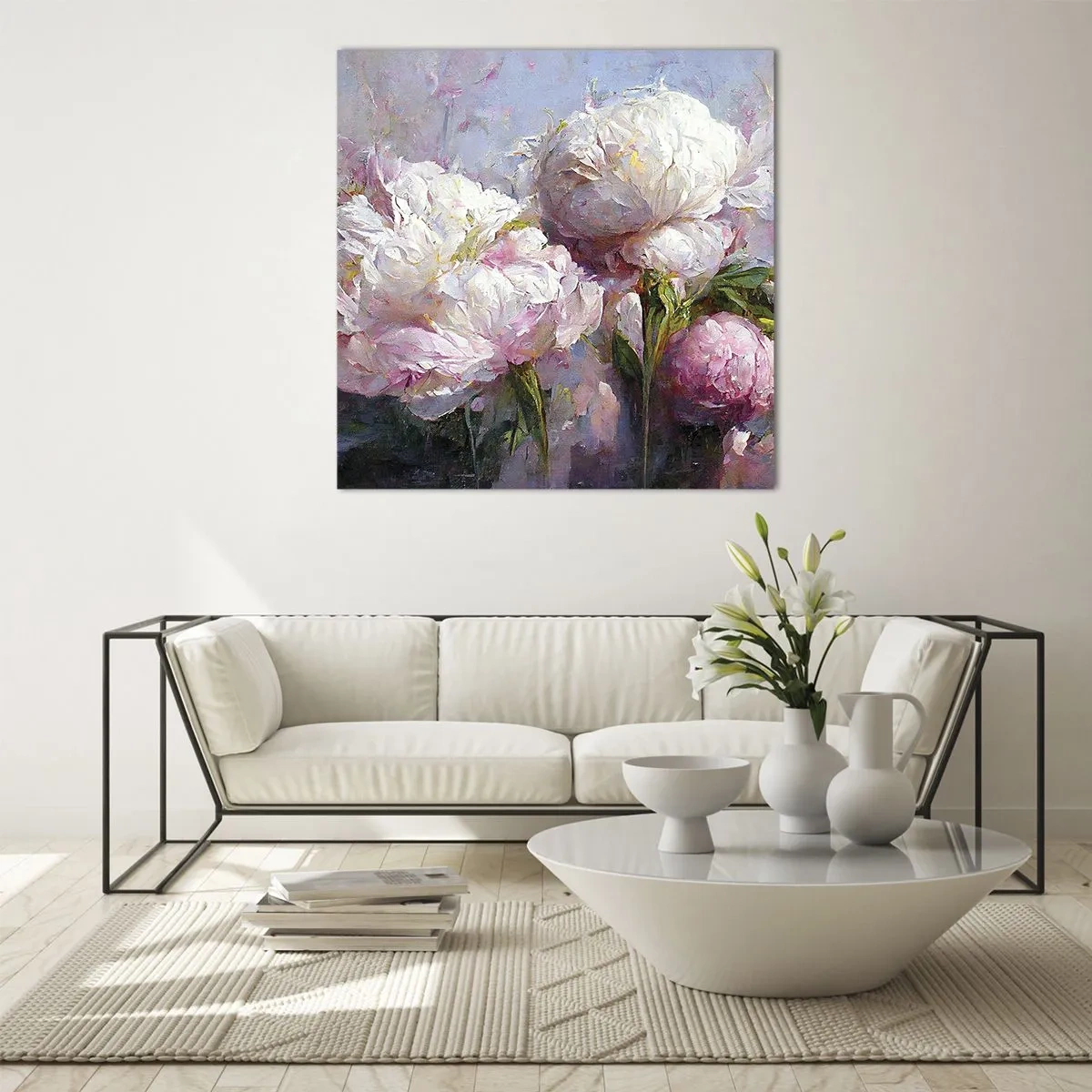 Schilderen op glas - Een boeket vol leven - 40x40 cm