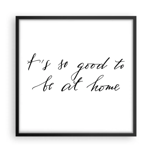 Poster in een zwarte lijst - De hele waarheid - 50x50 cm