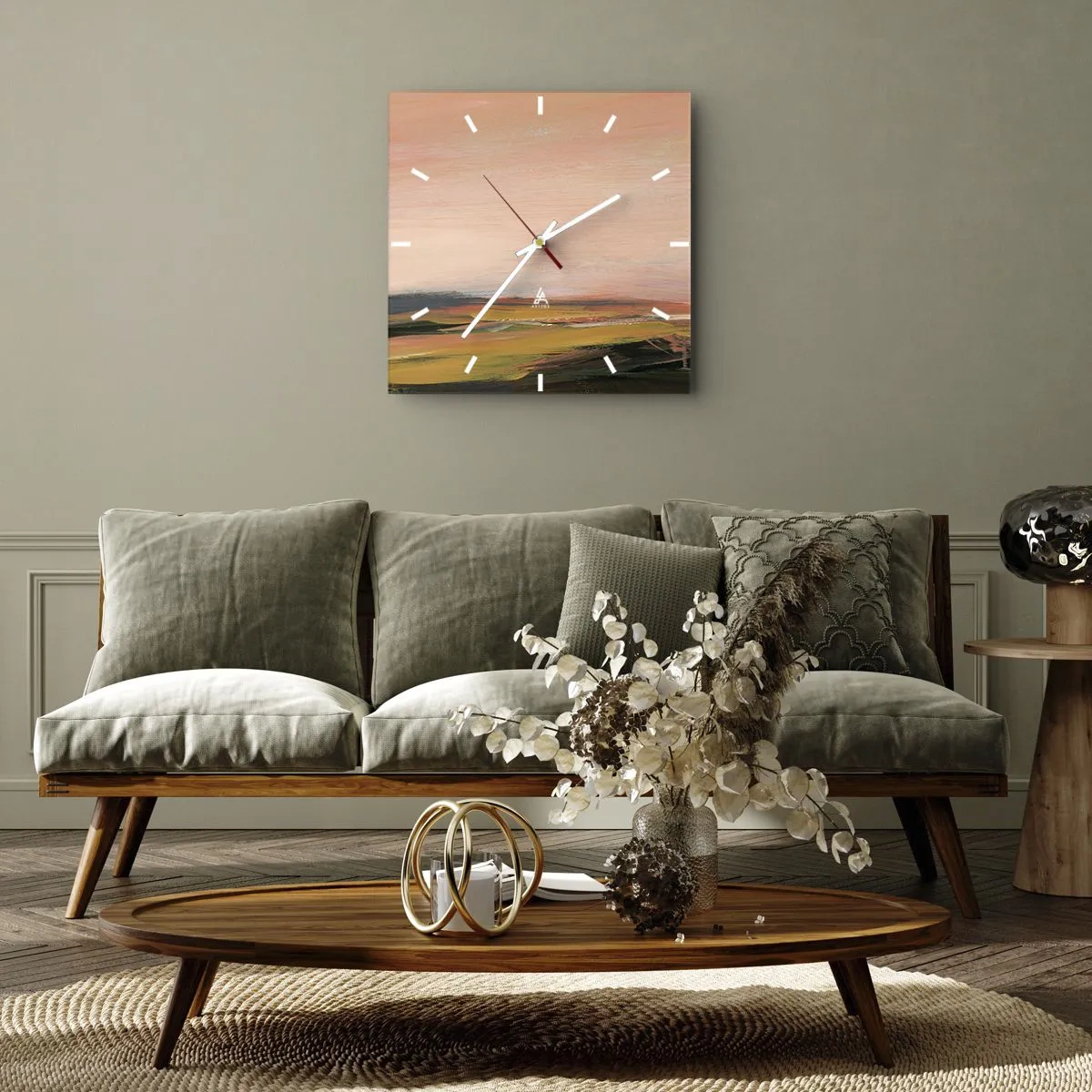 Wandklok - Klok - In roze tinten - 40x40 cm