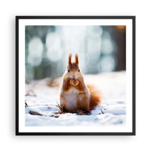 Poster in een zwarte lijst - Waar kijk je naar? - 60x60 cm