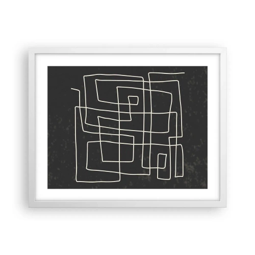 Poster in een witte lijst - Niet zo eenvoudig - 50x40 cm