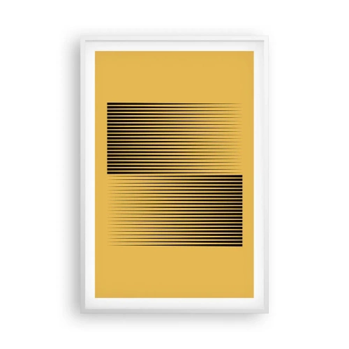 Poster in een witte lijst - Vierkant van tegenpolen - 61x91 cm