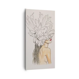 Schilderen op canvas - gekroonde schoonheid - 65x120 cm
