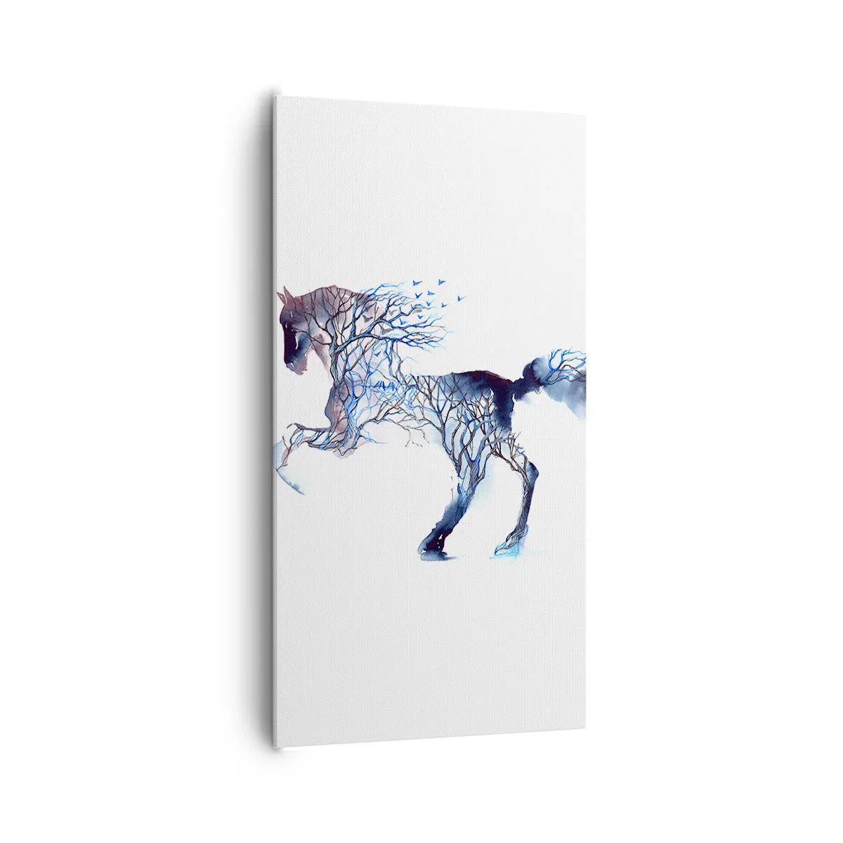 Schilderen op canvas - En alsof het bos was verplaatst - 65x120 cm