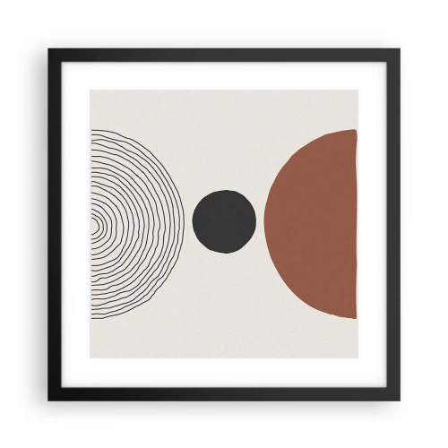 Poster in een zwarte lijst - Het middelpunt van de aandacht - 40x40 cm