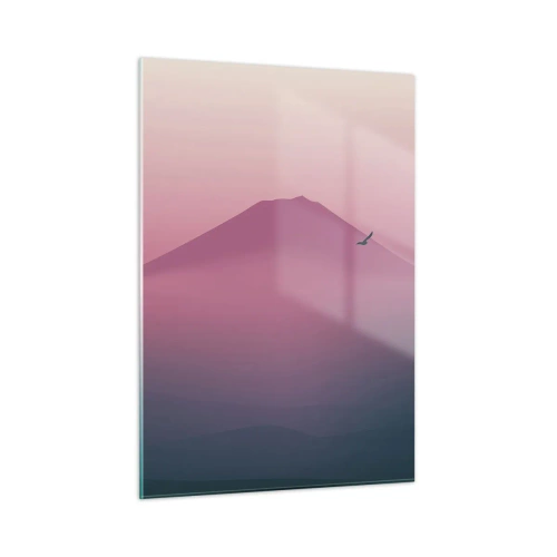 Schilderen op glas - Wandelaars boven de wolken - 50x70 cm