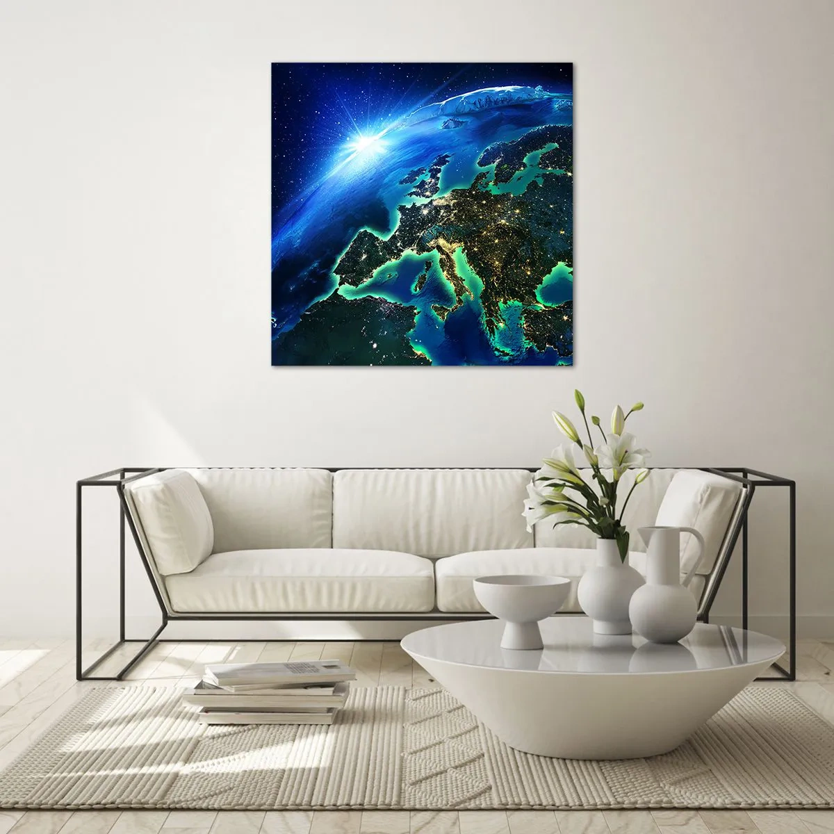 Schilderen op glas - Sprankelend Europa - 50x50 cm