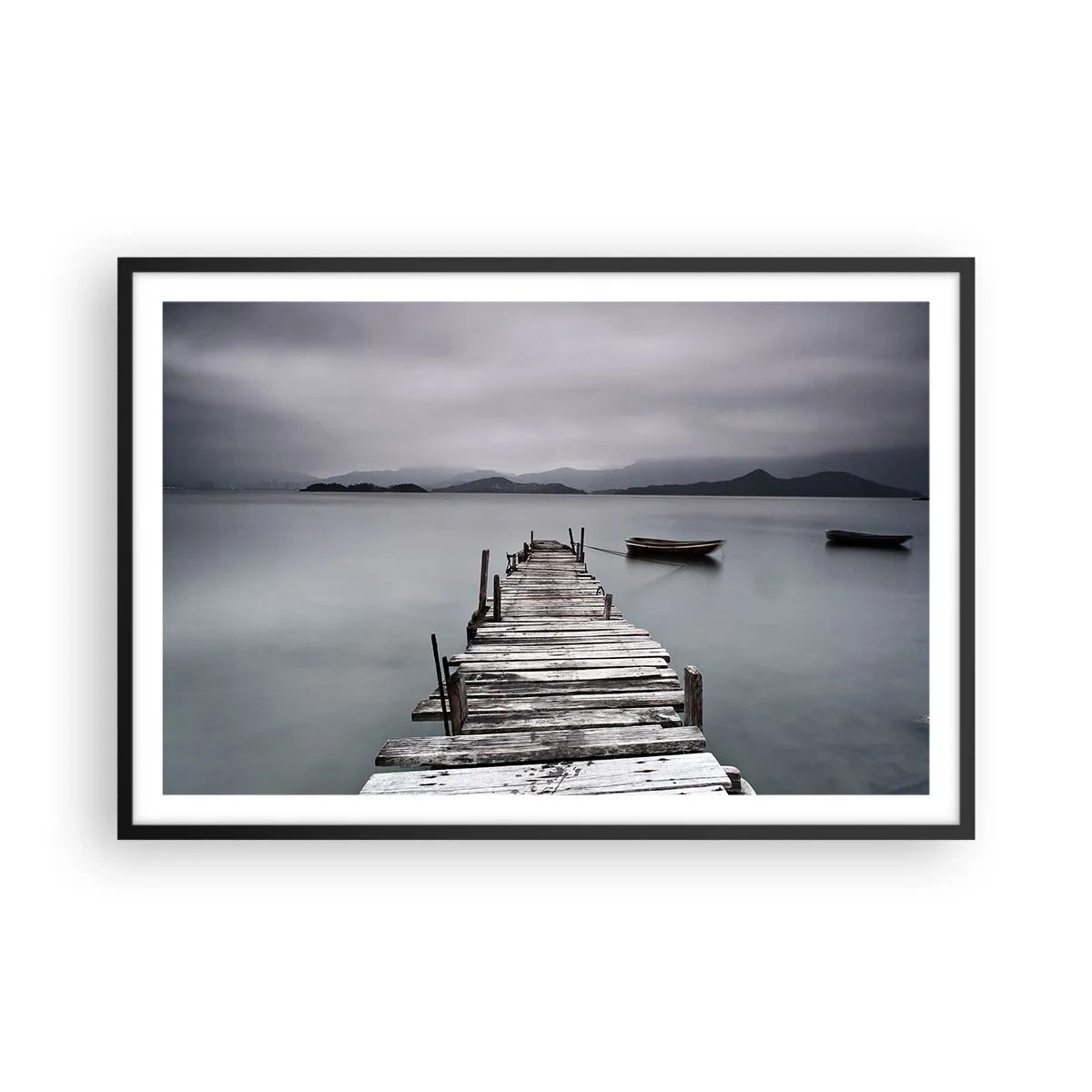 Poster in een zwarte lijst - Je kunt morgen gaan - 91x61 cm