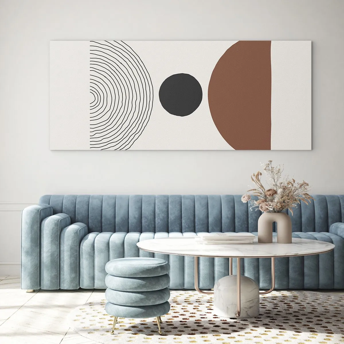 Schilderen op glas - Het middelpunt van de aandacht - 160x50 cm