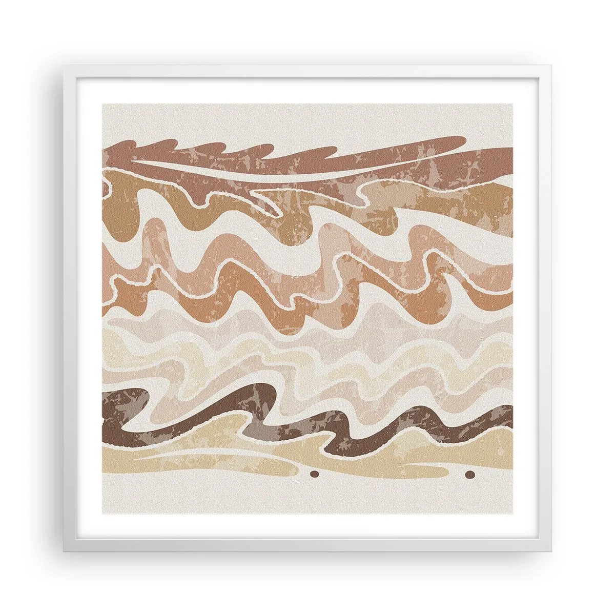 Poster in een witte lijst - Goede energie – goede emoties - 60x60 cm