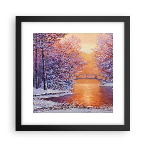 Poster in een zwarte lijst - Laten we elkaar hier ontmoeten - 30x30 cm