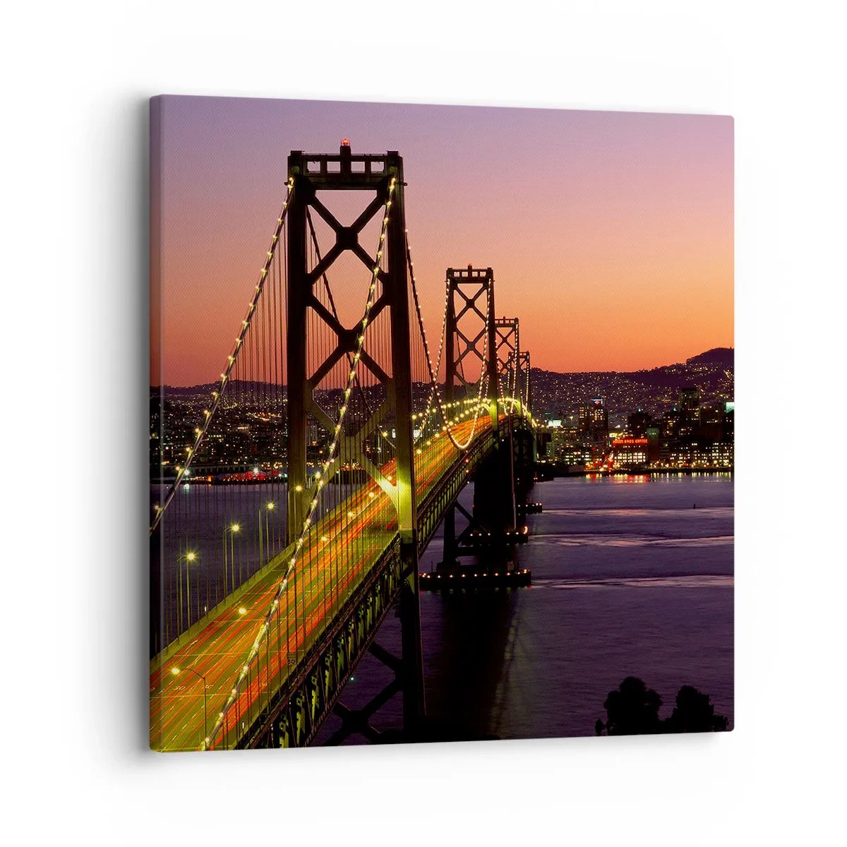 Schilderen op canvas - Violette avond - 30x30 cm