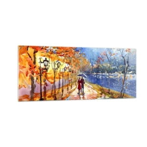 Schilderen op glas - Samen tot de grens van de tijd - 100x40 cm