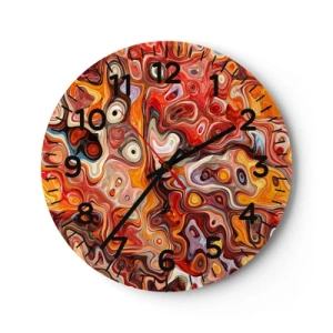 Wandklok - Klok - Als de noten gesmolten zijn in honing - 40x40 cm