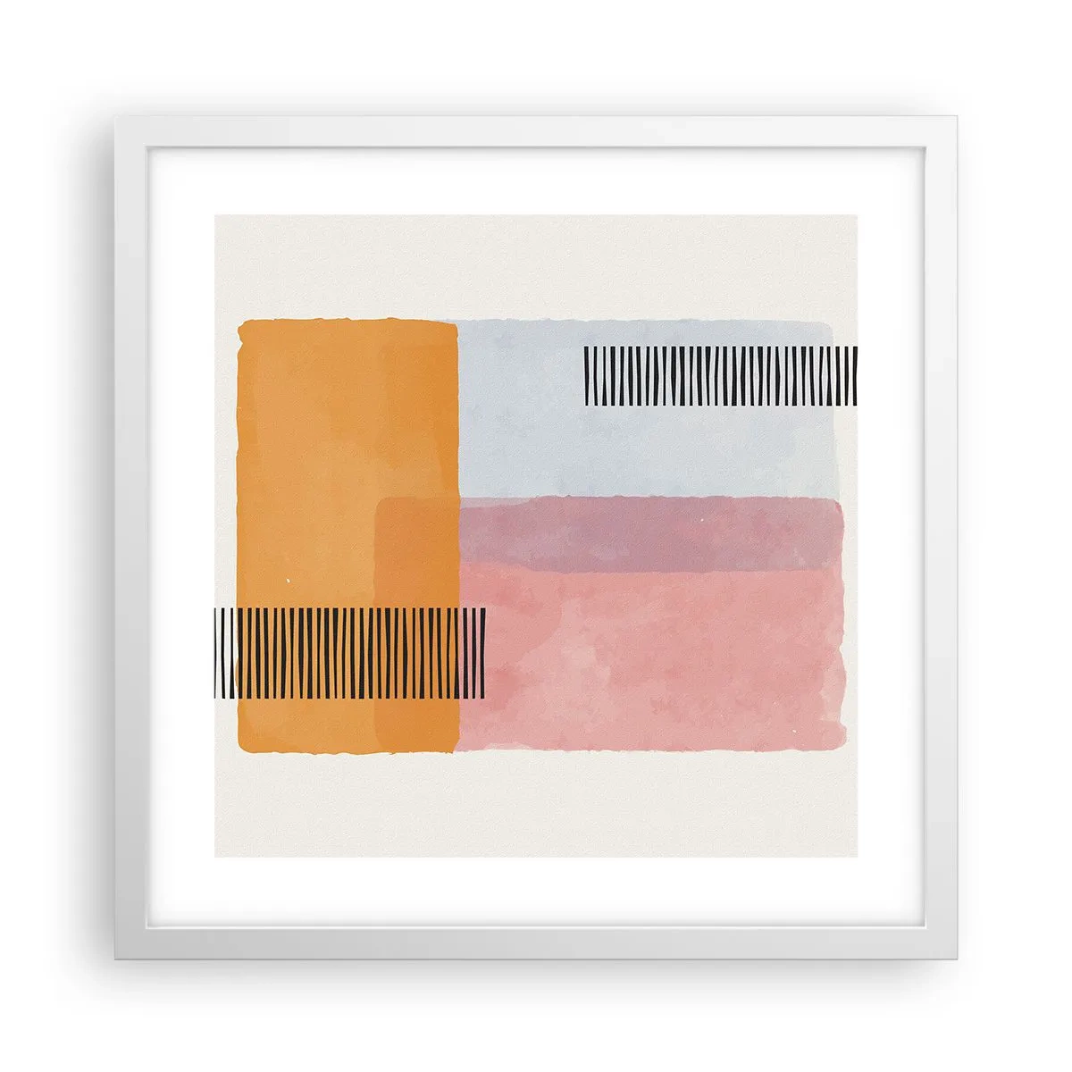 Poster in een witte lijst - Van hoek tot hoek - 40x40 cm