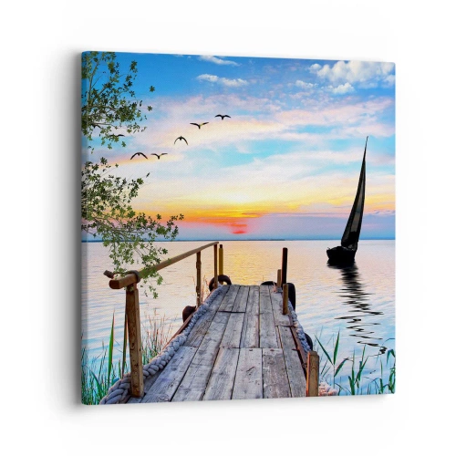 Schilderen op canvas - Goedeavond - 40x40 cm
