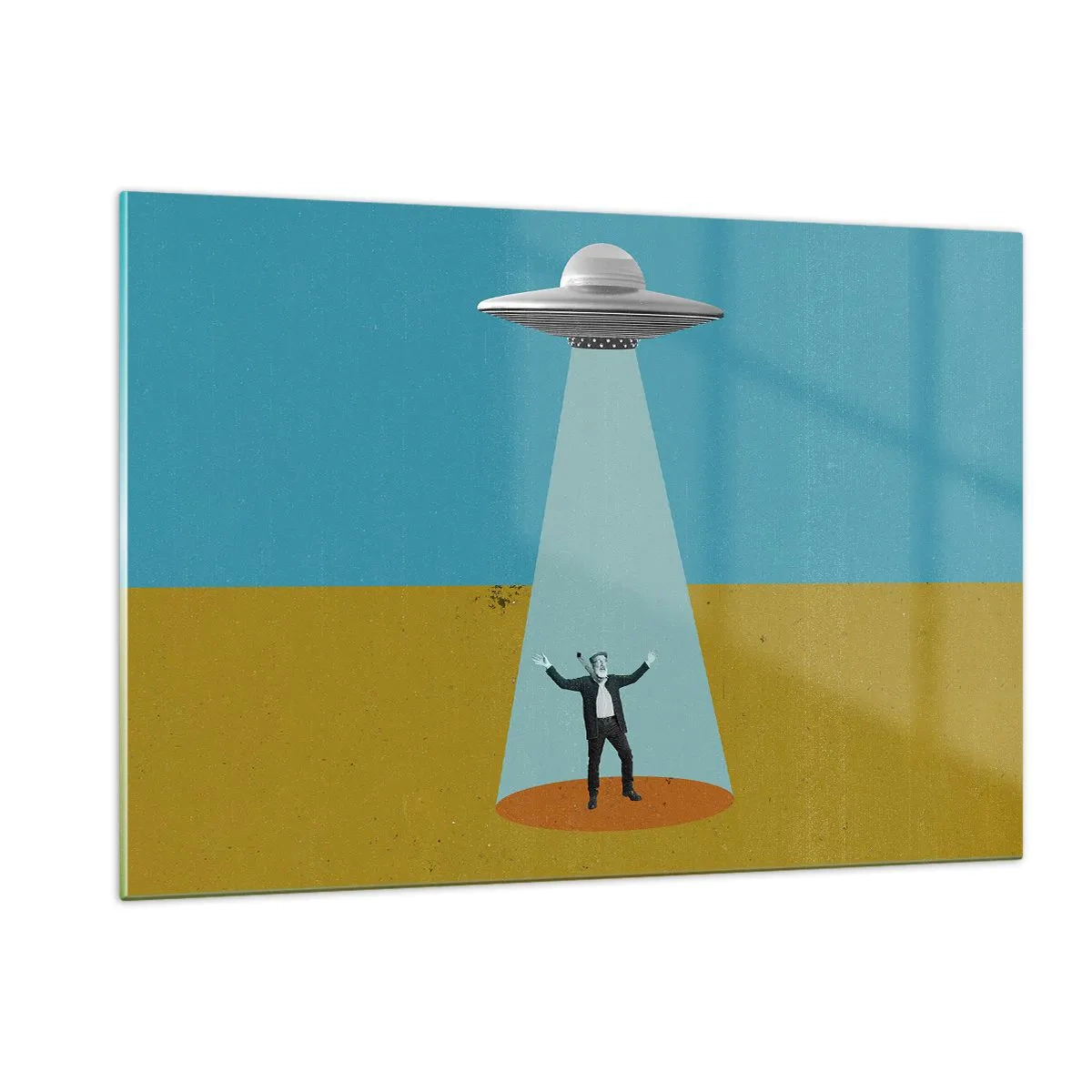 Schilderen op glas - Een nauwe ontmoeting - 120x80 cm