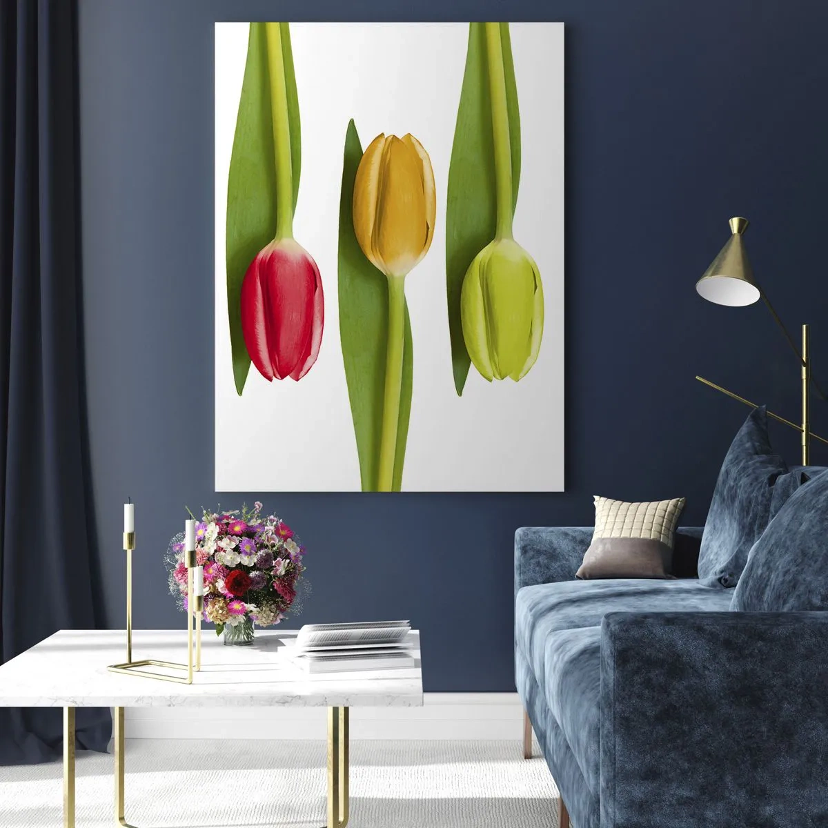 Schilderen op glas - Regenboog compositie - 50x70 cm