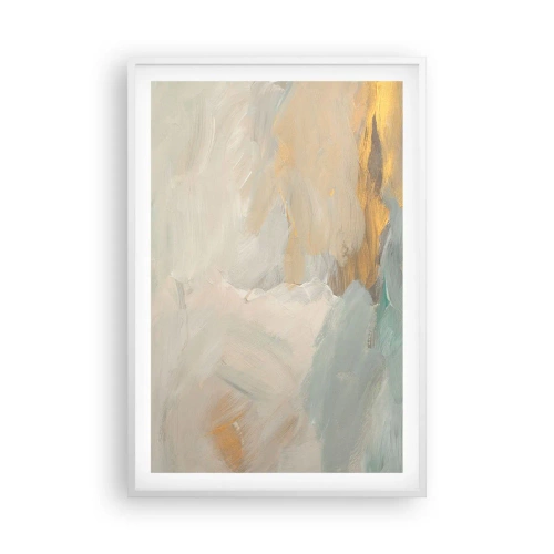 Poster in een witte lijst - Abstractie – het land van zachtheid - 61x91 cm