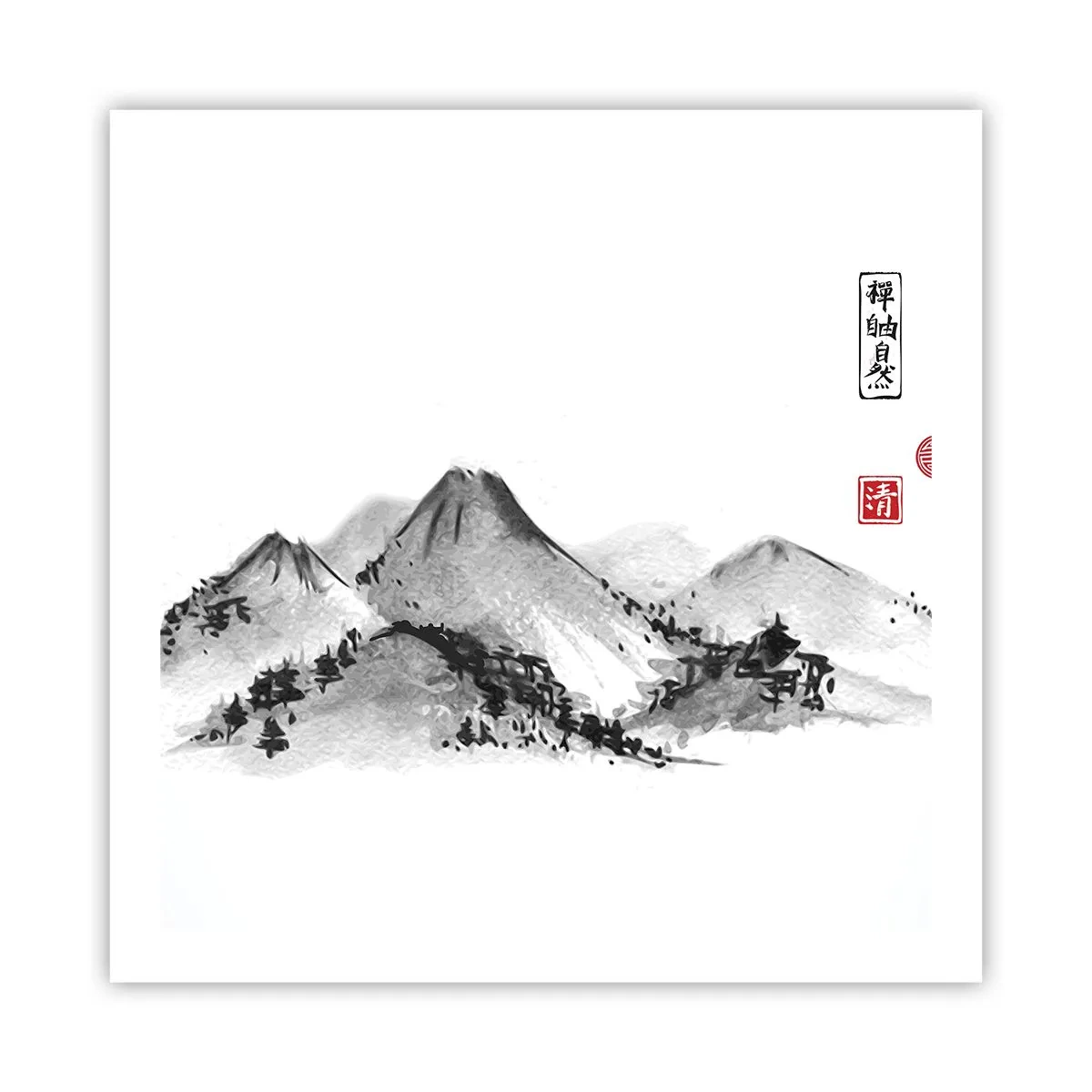 Poster - Oneindige verte - 60x60 cm