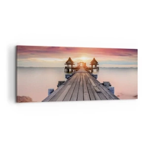 Schilderen op canvas - West in het Oosten - 100x40 cm