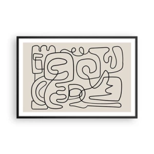 Poster in een zwarte lijst - Volg het pad - 91x61 cm