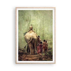 Een poster in een licht eiken lijst - Nieuw Jungle Boek - 70x100 cm