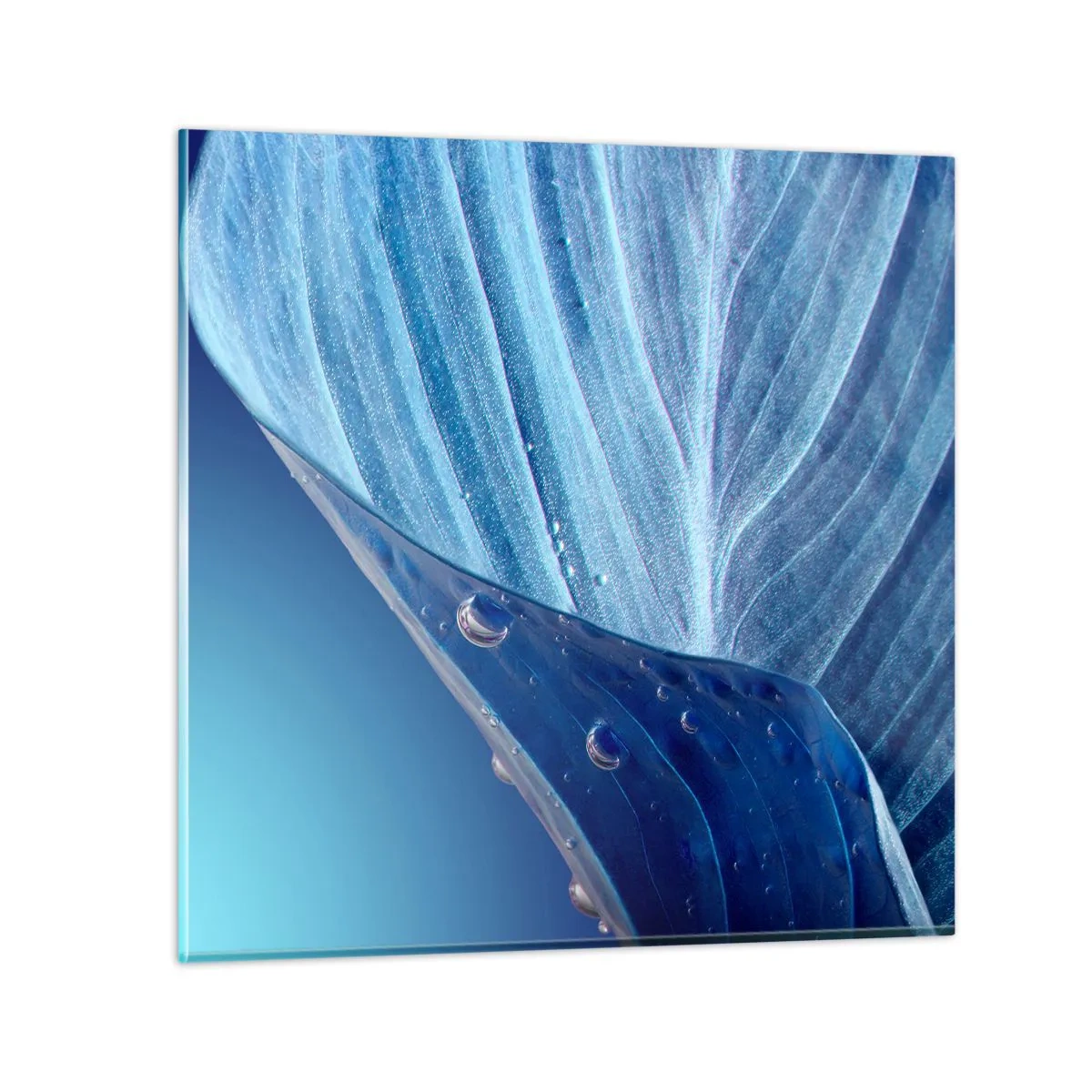 Schilderen op glas - Verborgen druppels blauw - 40x40 cm