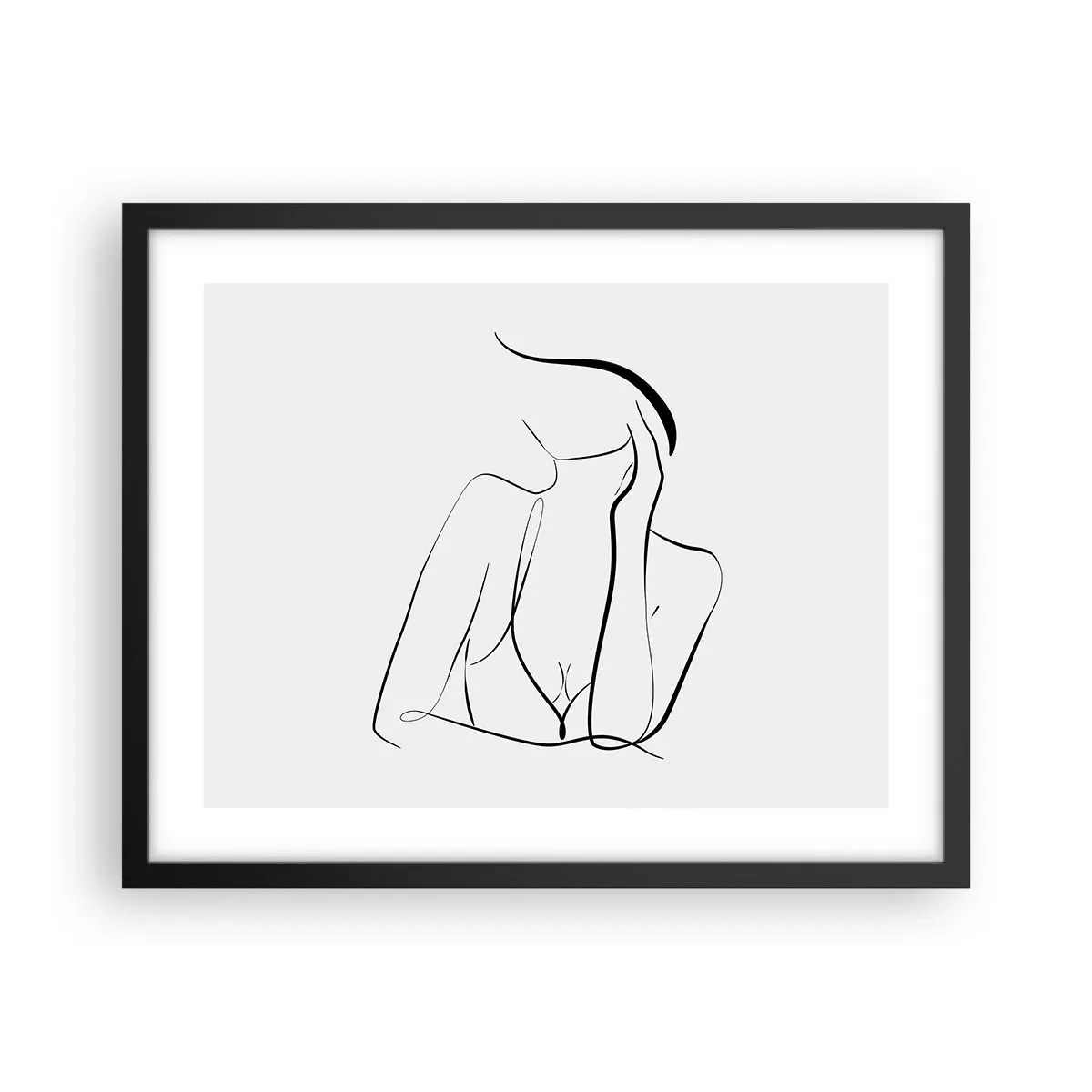 Poster in een zwarte lijst - Op de golf van dromen - 50x40 cm