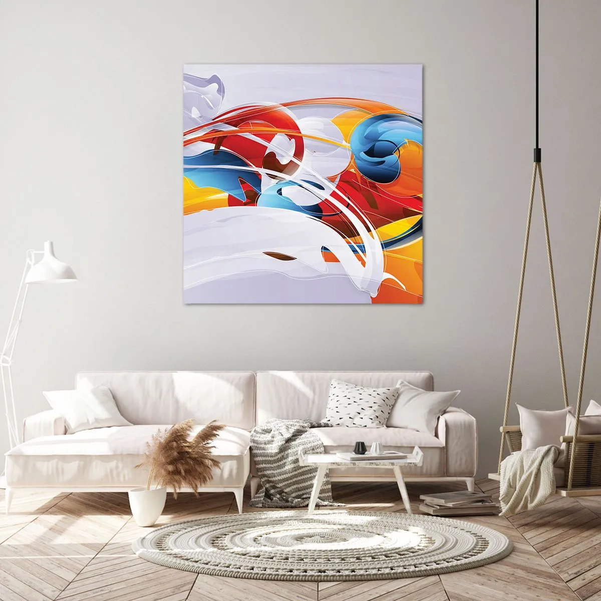 Schilderen op canvas - De dans van de elementen - 50x50 cm