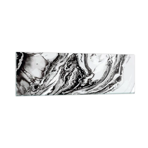 Schilderen op glas - In het begin was er chaos - 160x50 cm