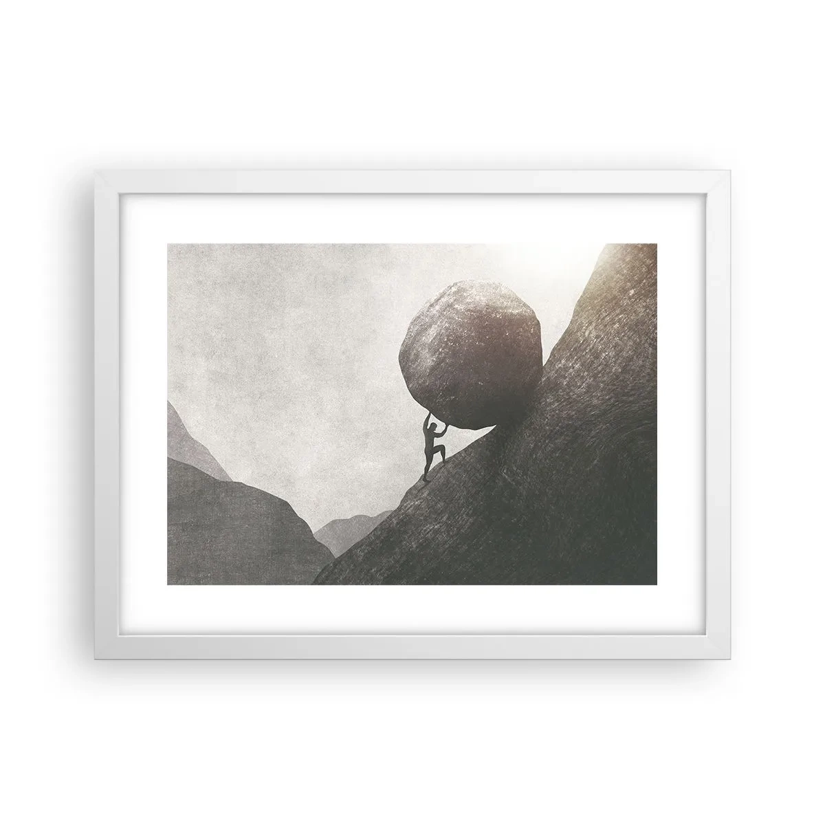 Poster in een witte lijst - Ik geloof tegen alle hoop in - 40x30 cm