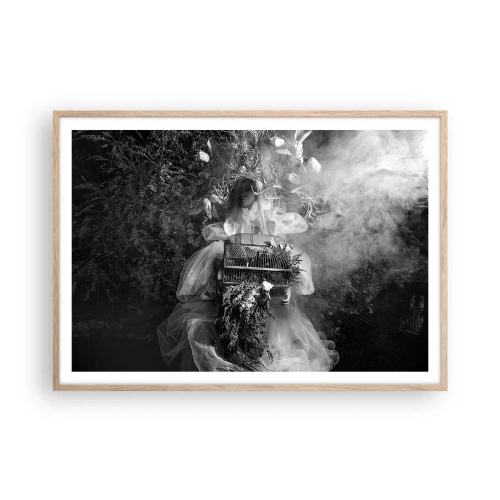 Een poster in een licht eiken lijst - Moeder zelf - Natuur - 100x70 cm