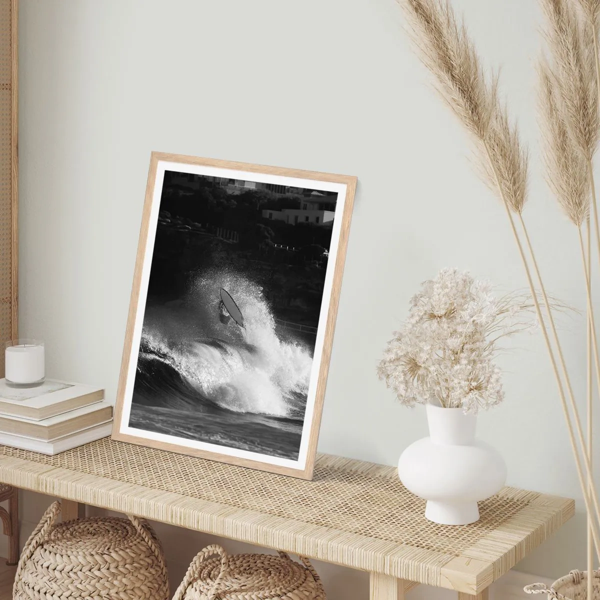 Een poster in een licht eiken lijst - Uitdaging aanvaard! - 61x91 cm