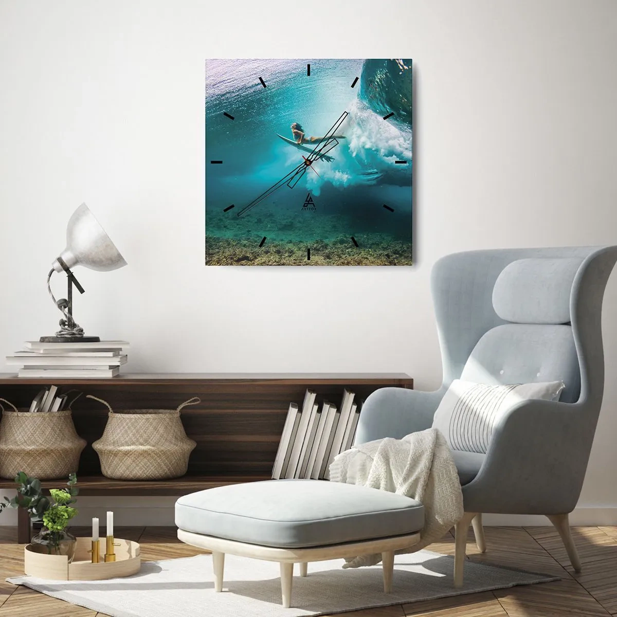 Wandklok - Klok - Onderwaterwereld - 40x40 cm