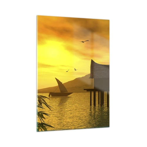 Schilderen op glas - De verlangde vrede - 50x70 cm