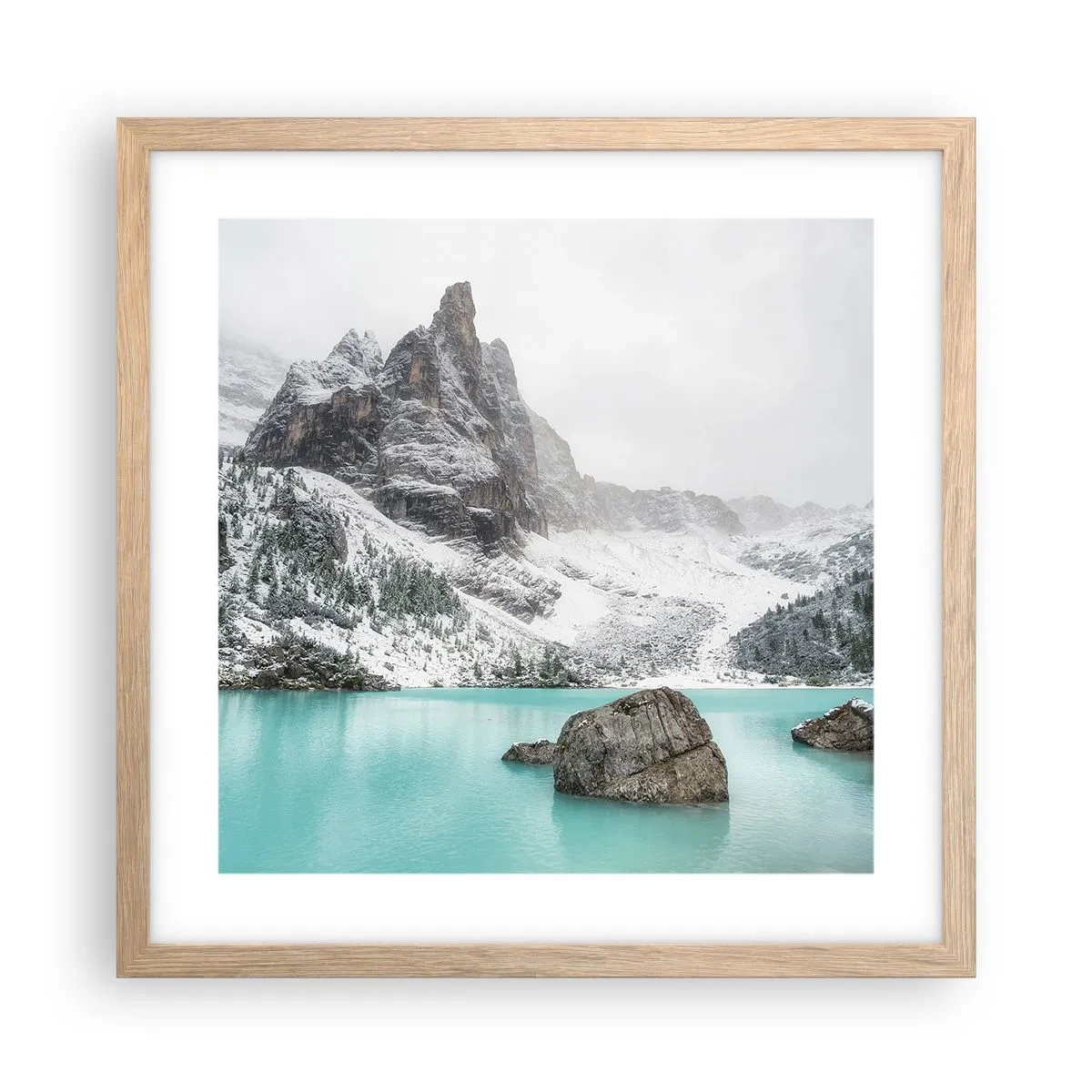 Een poster in een licht eiken lijst - Bewakend - 40x40 cm