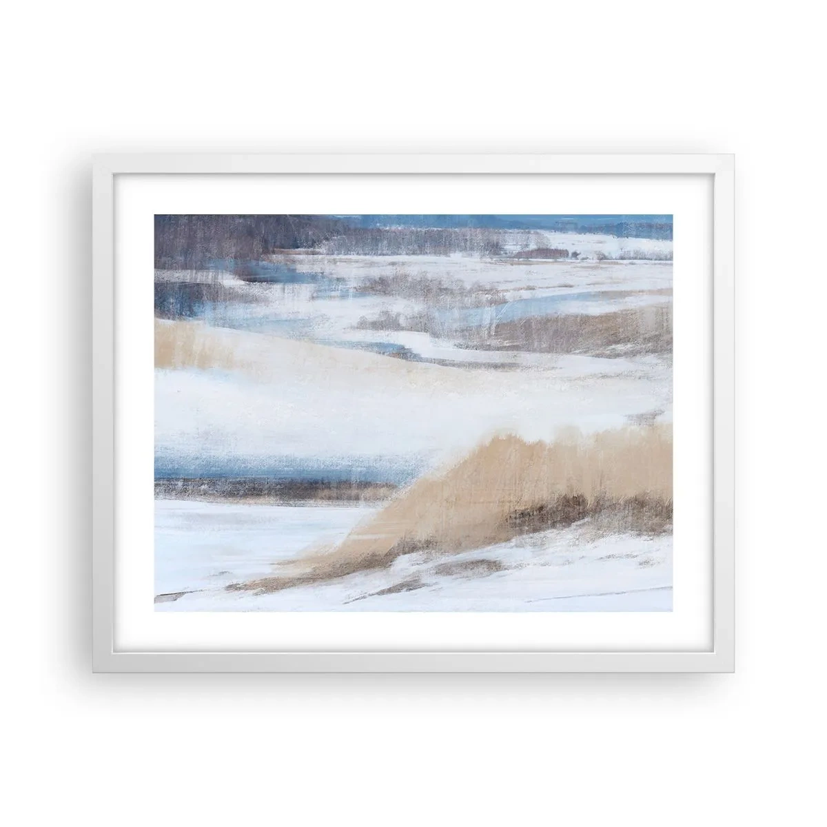 Poster in een witte lijst - Winterse compositie - 50x40 cm