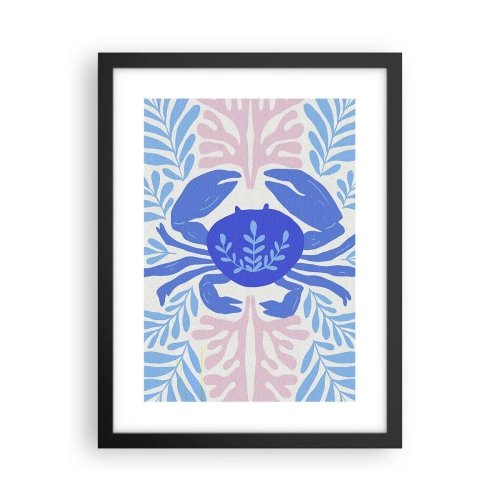 Poster in een zwarte lijst - Als een zeebloem - 30x40 cm