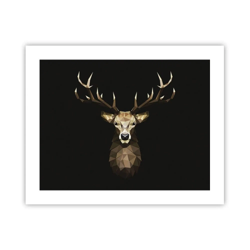 Poster - Kubistische herten - 50x40 cm