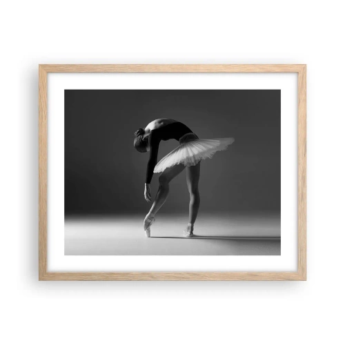 Een poster in een licht eiken lijst - Bella ballerina - 50x40 cm