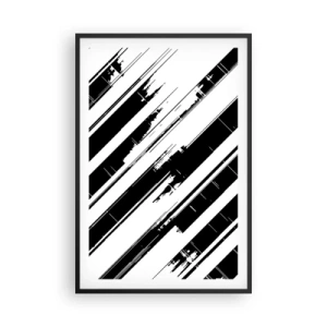 Poster in een zwarte lijst - Een intense en dynamische compositie - 61x91 cm