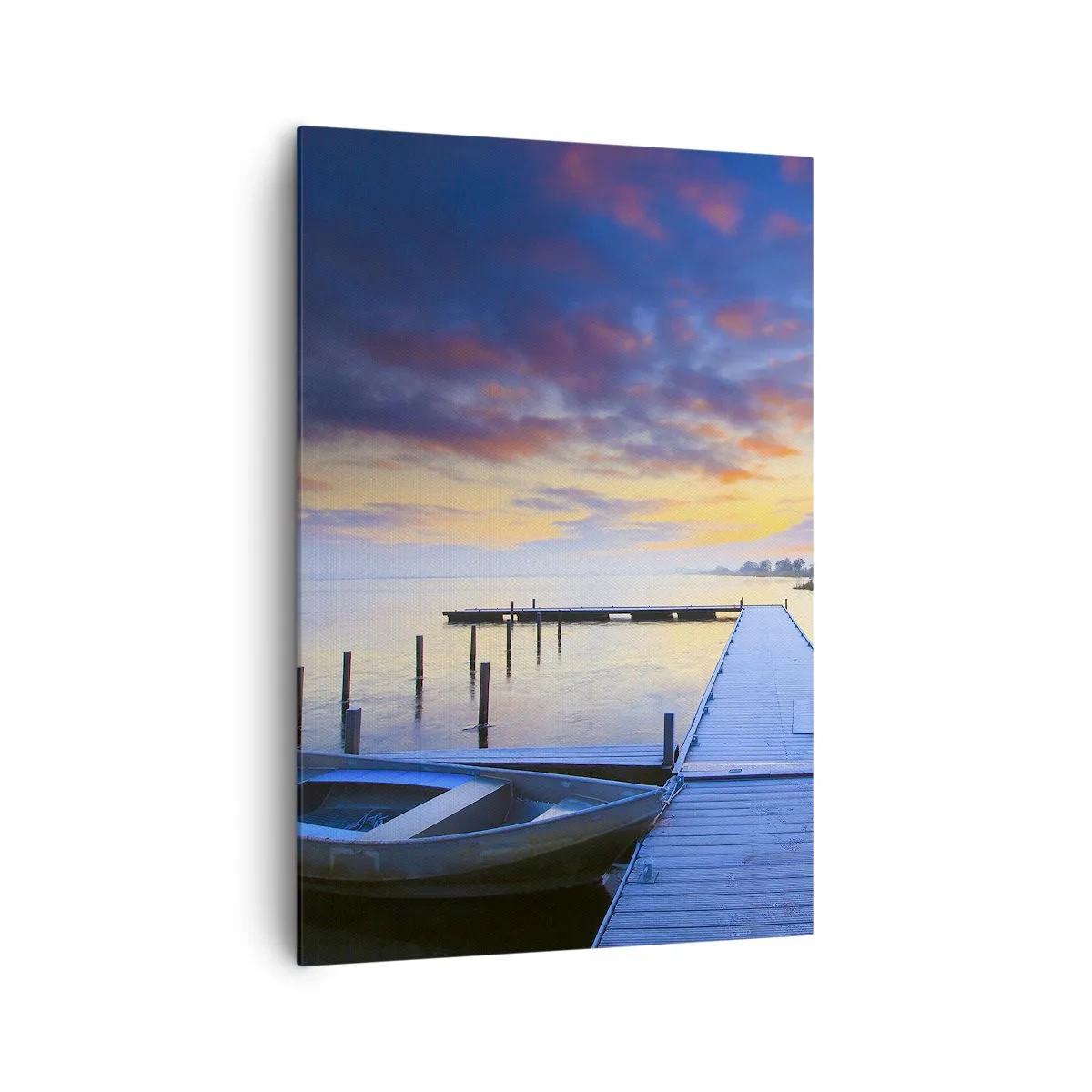 Schilderen op canvas - Violet-gouden kalmte - 70x100 cm