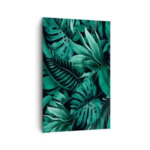 Schilderen op canvas - De diepte van tropisch groen - 80x120 cm