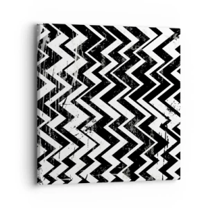 Schilderen op canvas - Zyg-wit, zag-zwart - 40x40 cm