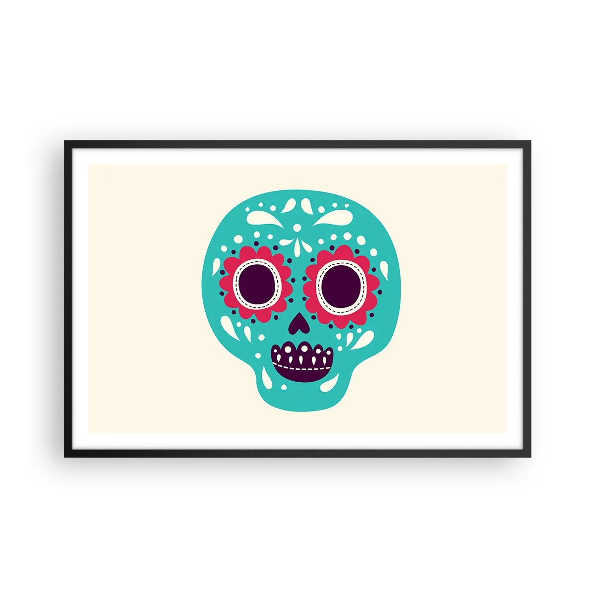 Poster in een zwarte lijst - Leven – plezier tot de dood - 91x61 cm