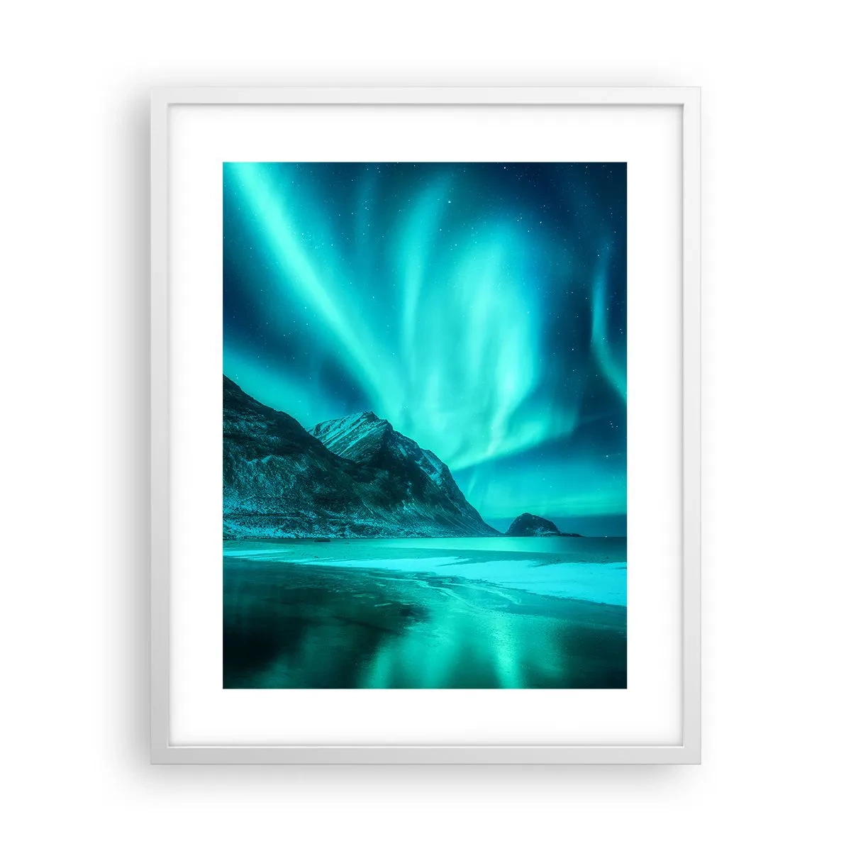 Poster in een witte lijst - Wonderen van het Noorden - 40x50 cm