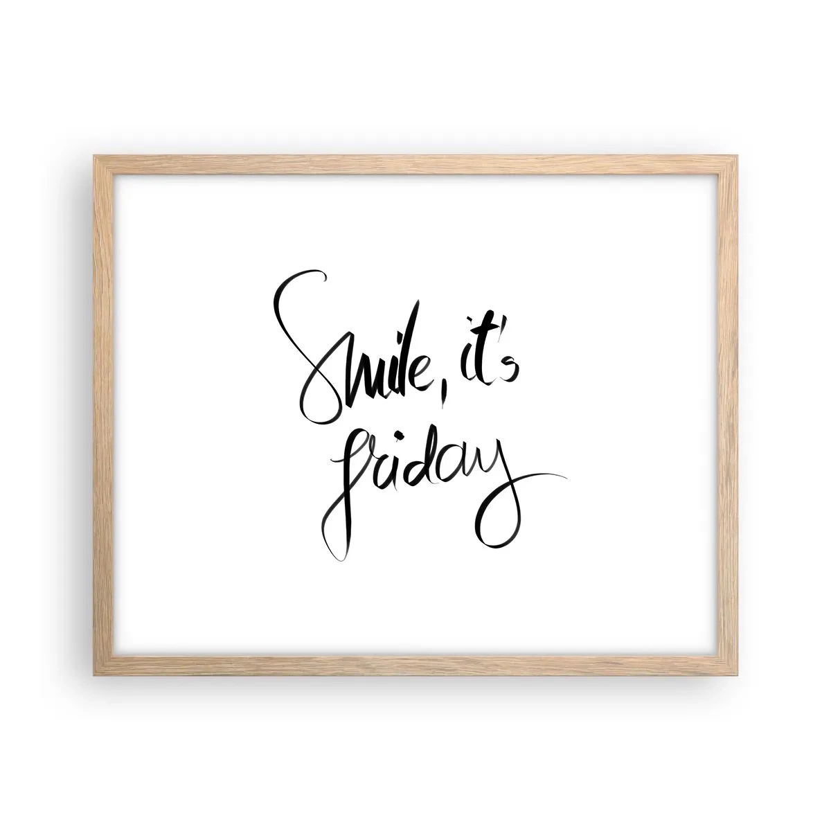 Een poster in een licht eiken lijst - Echte vreugde - 50x40 cm