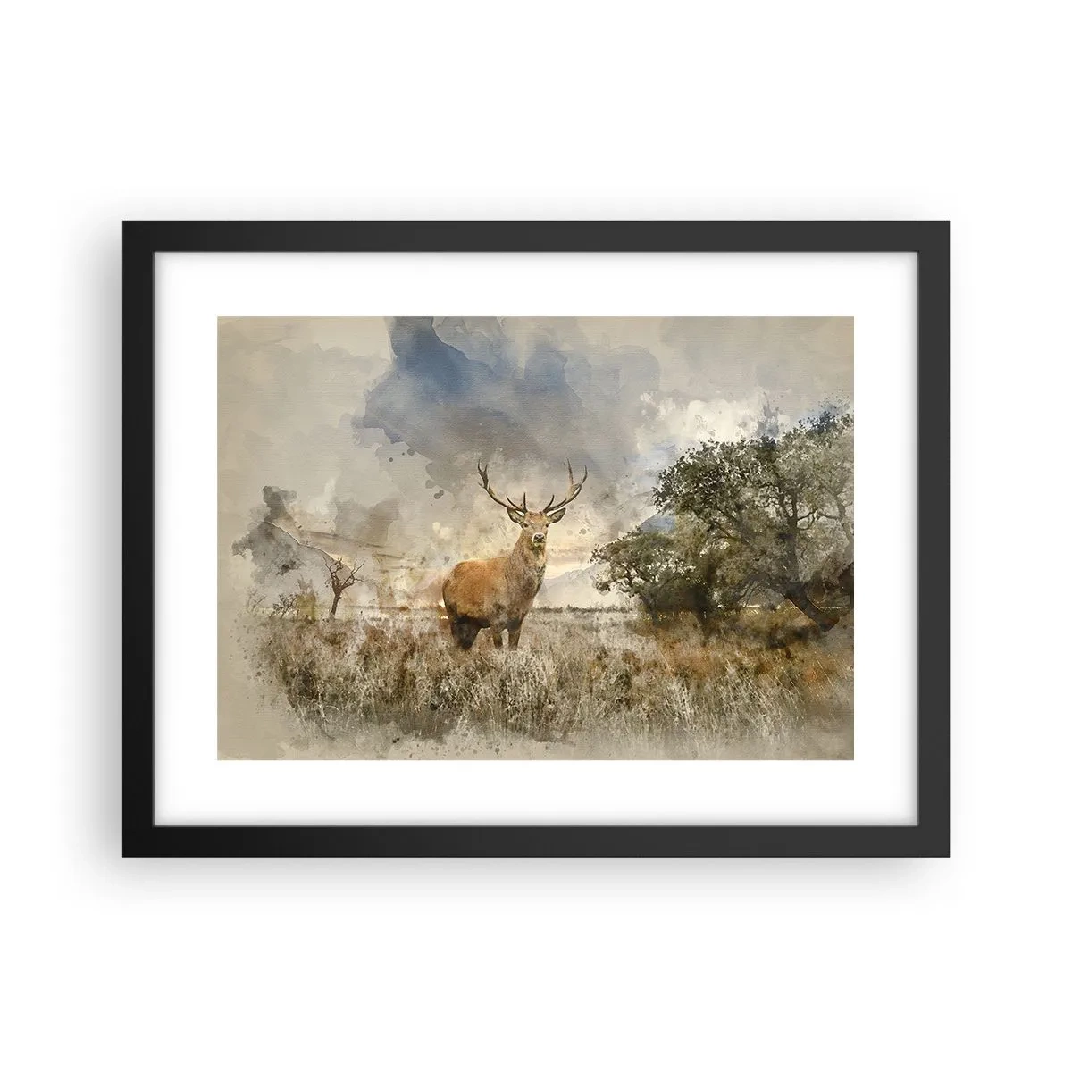 Poster in een zwarte lijst - Waardigheid - kracht - waardigheid - 40x30 cm