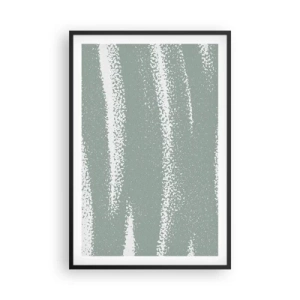 Poster in een zwarte lijst - Abstractie in een winterklimaat - 61x91 cm